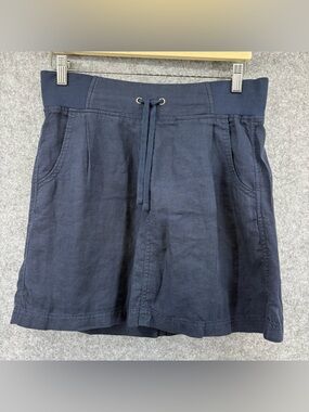 Athleta Linen Seline skirt Navy size 4